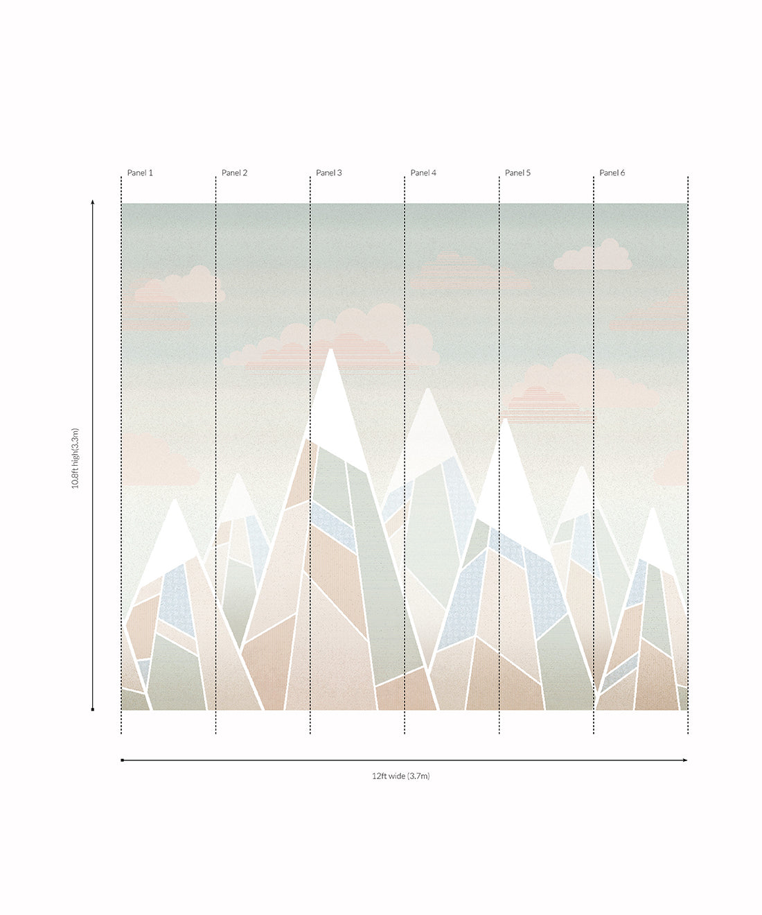 Mountains Mural • Warm • Panels