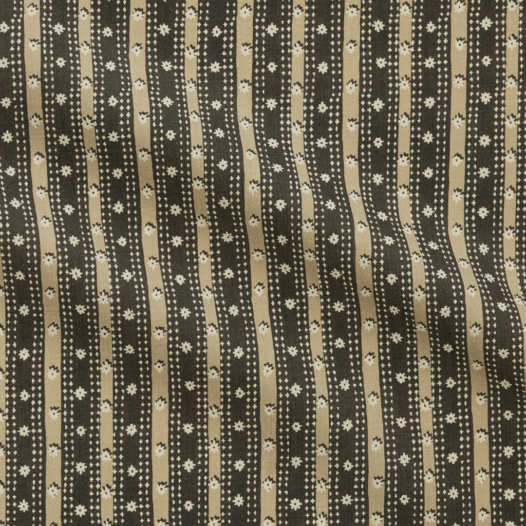 Mitra Outdoor Fabric by Peter Dunham - Jet/Sand
