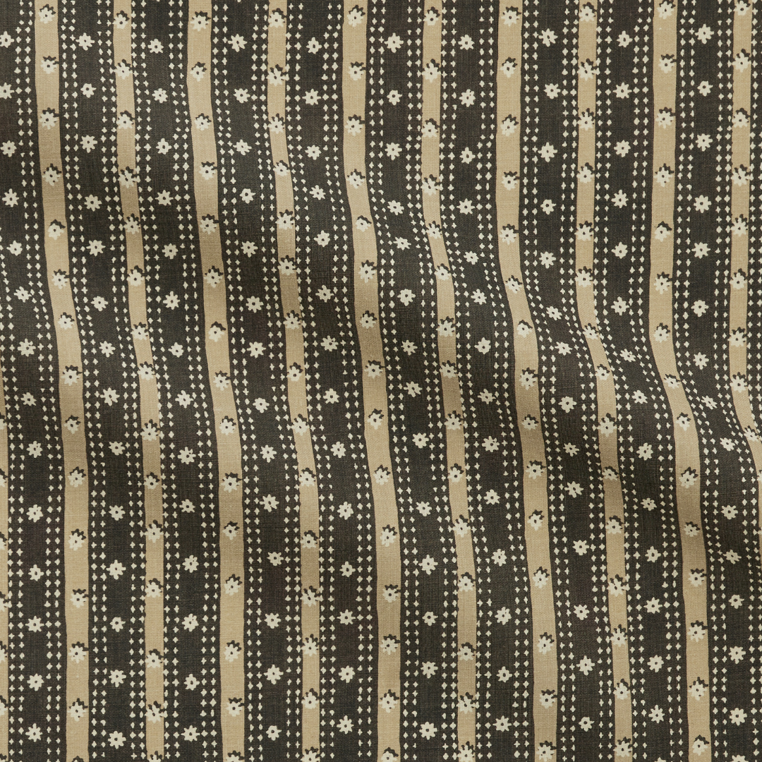 Mitra Outdoor Fabric by Peter Dunham - Jet/Sand