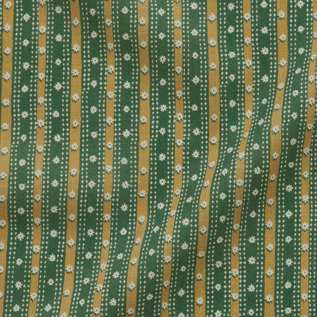 Mitra Outdoor Fabric by Peter Dunham - Green/Gold
