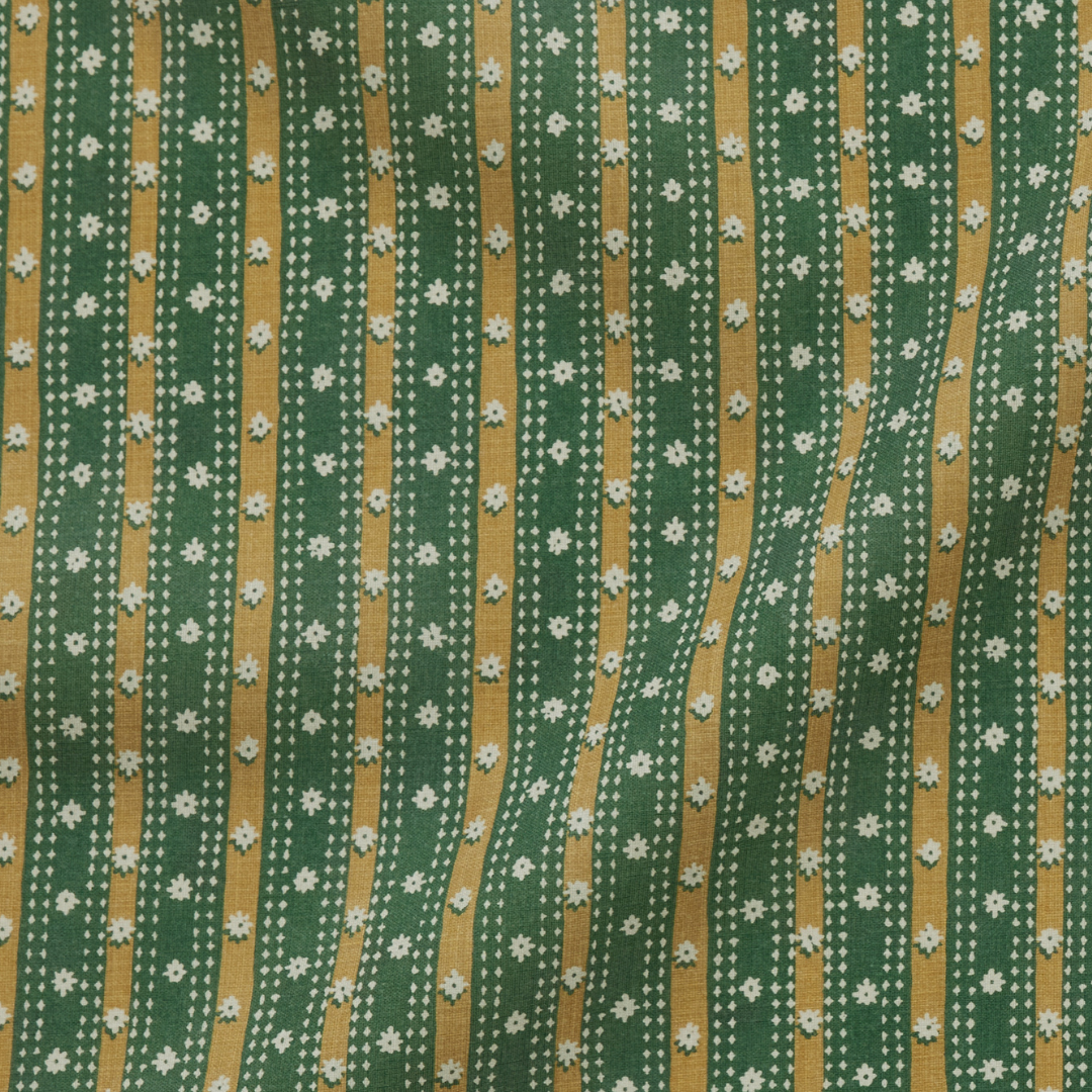 Mitra Outdoor Fabric by Peter Dunham - Green/Gold