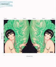 Load image into Gallery viewer, Mirrored Burlesque is a retro wall mural