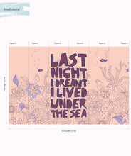 Load image into Gallery viewer, Under The Sea is a pink &amp; purple wall mural