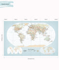 World Map Mural Vintage
