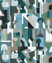 Load image into Gallery viewer, Muse Type II Vinyl Wallpaper - Colourway: Denim - Swatch - Commercial Wallcoverings