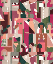 Load image into Gallery viewer, Muse Type II Vinyl Wallpaper - Colourway: Magenta - Swatch - Commercial Wallcoverings