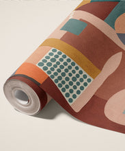 Load image into Gallery viewer, Muse Type II Vinyl Wallpaper - Colourway: Rust - Roll - Commercial Wallcoverings