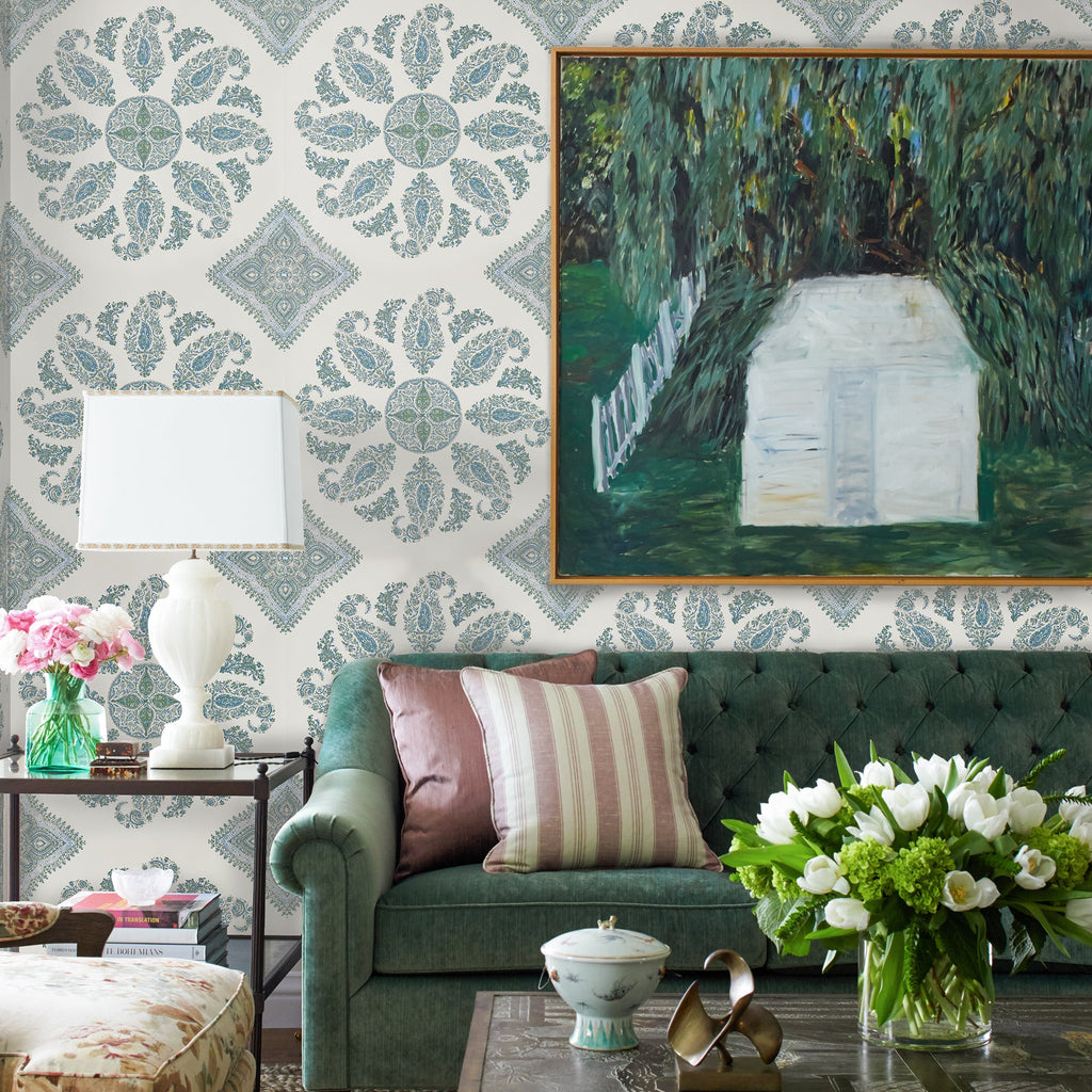 Samarkand Wallpaper by Peter Dunham - Pasha/Rose