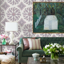 Load image into Gallery viewer, Samarkand Wallpaper by Peter Dunham - Blue/Blue on White