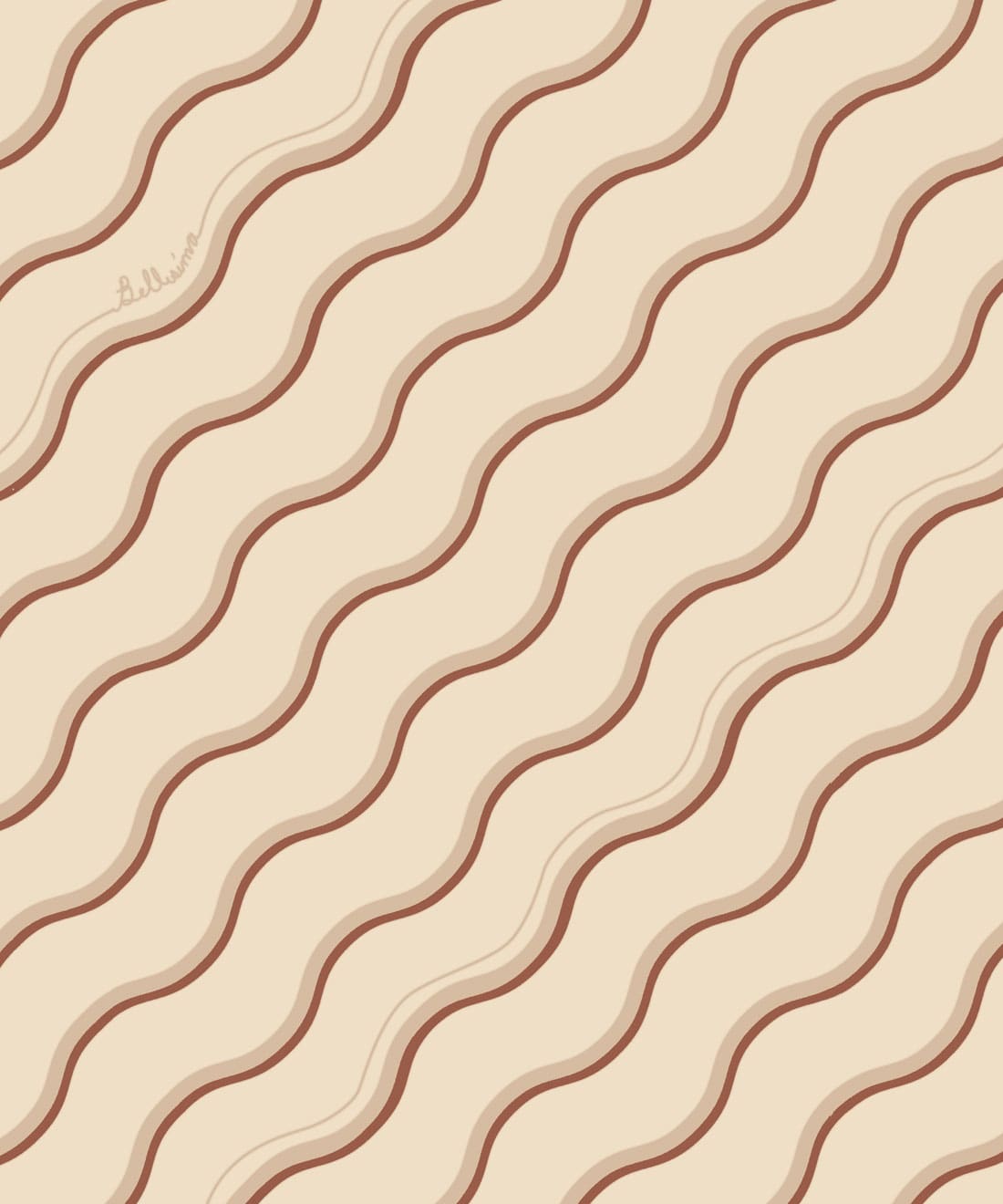 Bellisima Wallpaper - Colorway: Caffe - Poodle & Blonde Collection - Swatch