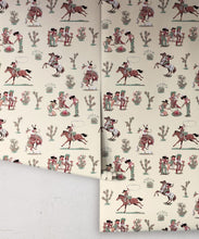 Load image into Gallery viewer, Cliftonville Cowgirls Wallpaper - Colorway: Lasso - Poodle &amp; Blonde Collection - Roll