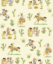 Load image into Gallery viewer, Cliftonville Cowgirls Wallpaper - Colorway: Rattle Snake - Poodle &amp; Blonde Collection - Swatch