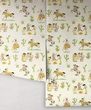 Load image into Gallery viewer, Cliftonville Cowgirls Wallpaper - Colorway: Rattle Snake - Poodle &amp; Blonde Collection - Roll