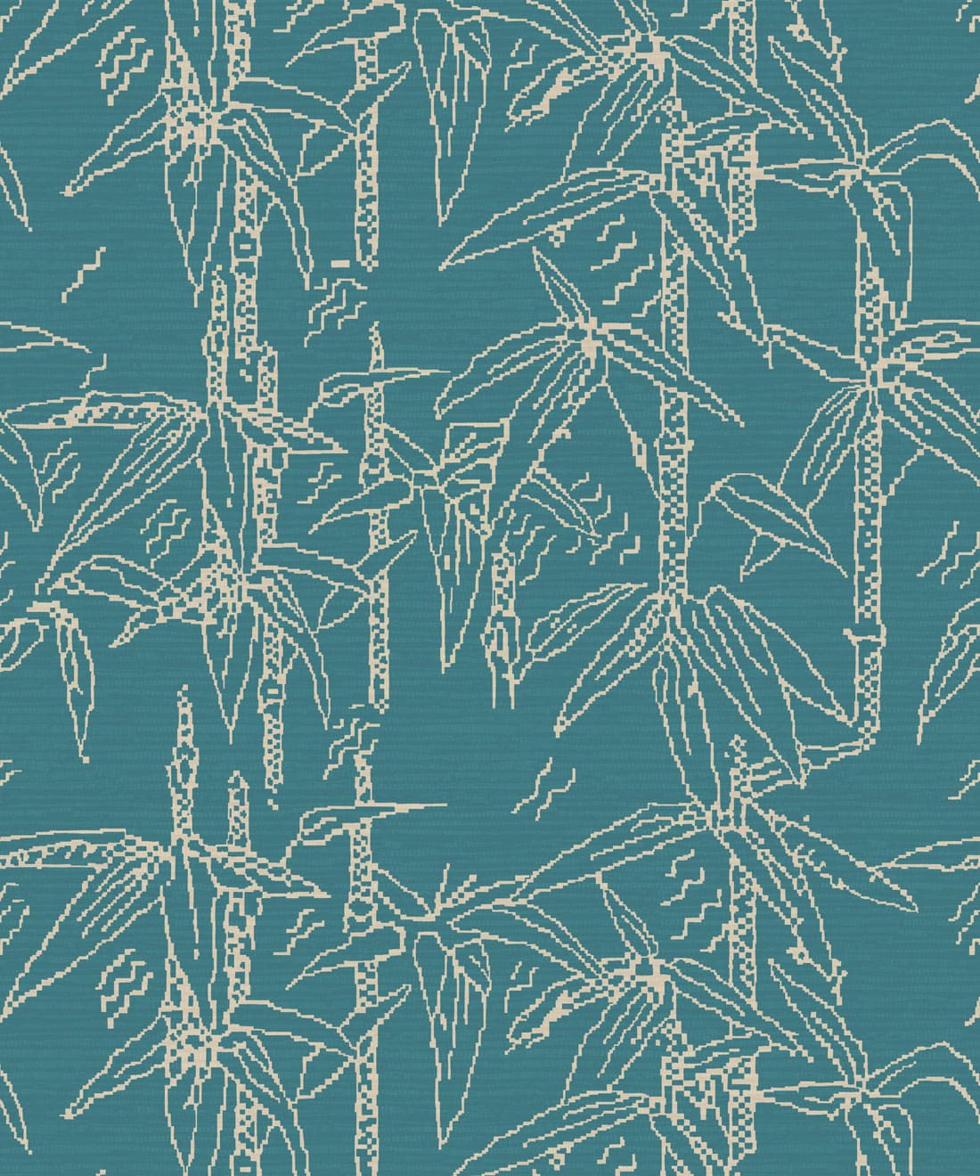Bamboo Stitch Wallpaper - Colorway: Cerulean - Poodle & Blonde Collection - Swatch