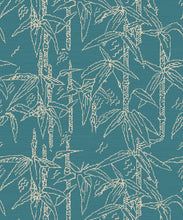 Load image into Gallery viewer, Bamboo Stitch Wallpaper - Colorway: Cerulean - Poodle &amp; Blonde Collection - Swatch