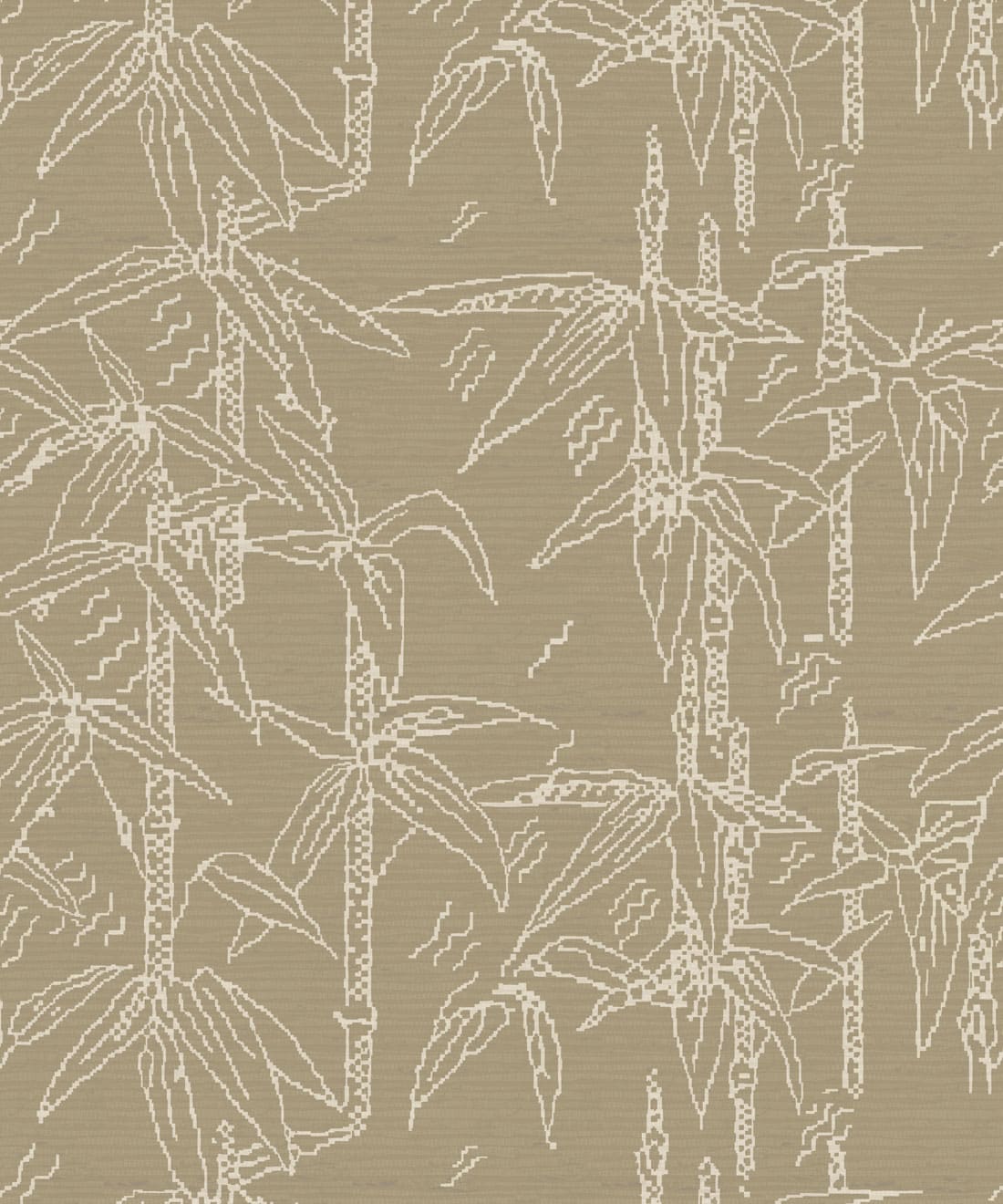 Bamboo Stitch Wallpaper - Colorway: Sepia - Poodle & Blonde Collection - Swatch
