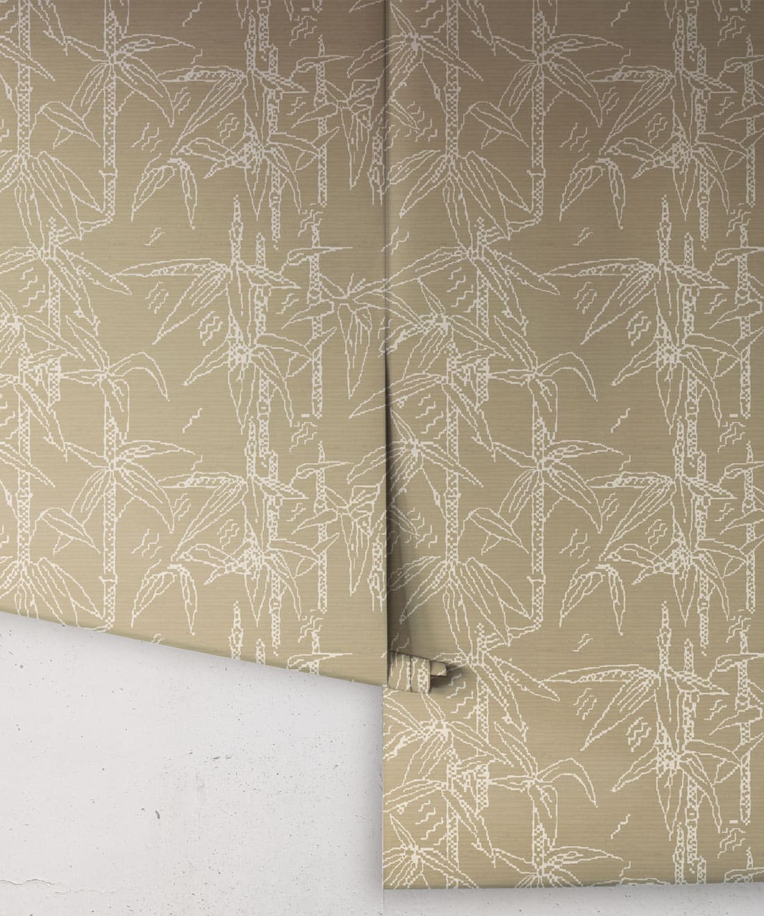 Bamboo Stitch Wallpaper - Colorway: Sepia - Poodle & Blonde Collection - Roll
