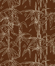 Load image into Gallery viewer, Bamboo Stitch Wallpaper - Colorway: Umber - Poodle &amp; Blonde Collection - Insitu