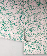 Load image into Gallery viewer, Margate Marble Wallpaper - Colorway: Emerald Pinky - Poodle &amp; Blonde Collection - Roll