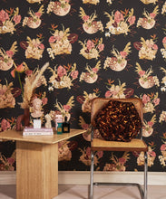 Load image into Gallery viewer, Mazzo Wallpaper - Colorway: Nero - Poodle &amp; Blonde Collection - Insitu