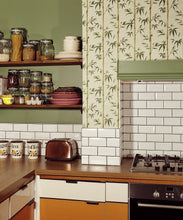 Load image into Gallery viewer, Money Tree Wallpaper - Colorway: Bamboo - Poodle &amp; Blonde Collection - Insitu