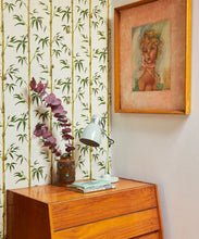 Load image into Gallery viewer, Money Tree Wallpaper - Colorway: Bamboo - Poodle &amp; Blonde Collection - Insitu