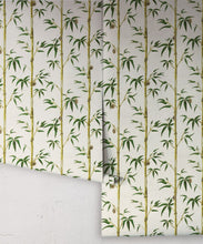 Load image into Gallery viewer, Money Tree Wallpaper - Colorway: Bamboo - Poodle &amp; Blonde Collection - Roll