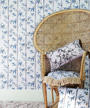Load image into Gallery viewer, Money Tree Wallpaper - Colorway: Midnight - Poodle &amp; Blonde Collection - Insitu