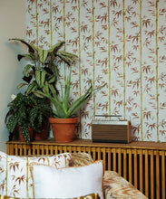 Load image into Gallery viewer, Money Tree Wallpaper - Colorway: Tobacco - Poodle &amp; Blonde Collection - Insitu