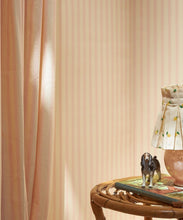 Load image into Gallery viewer, Nannys Stripe Wallpaper - Colorway: Rose - Poodle &amp; Blonde Collection - Insitu