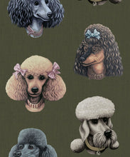 Load image into Gallery viewer, Poodle Parlour Wallpaper - Colorway: Moss - Poodle &amp; Blonde Collection - Swatch