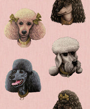 Load image into Gallery viewer, Poodle Parlour Wallpaper - Colorway: Pink Paws - Poodle &amp; Blonde Collection - Swatch
