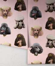 Load image into Gallery viewer, Poodle Parlour Wallpaper - Colorway: Pink Paws - Poodle &amp; Blonde Collection - Roll