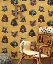 Load image into Gallery viewer, Poodle Parlour Wallpaper - Colorway: Retro - Poodle &amp; Blonde Collection - Insitu