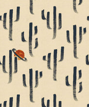 Load image into Gallery viewer, Saguaro Saturn Wallpaper - Colorway: Denim - Poodle &amp; Blonde Collection - Swatch