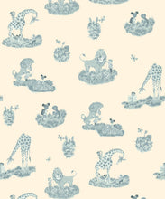 Load image into Gallery viewer, Story Time Wallpaper - Colorway: Bluebell - Poodle &amp; Blonde Collection - Swatch
