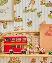 Load image into Gallery viewer, Story Time Wallpaper - Colorway: Bluebell Stripe - Poodle &amp; Blonde Collection - Insitu