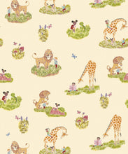 Load image into Gallery viewer, Story Time Wallpaper - Colorway: Daisy - Poodle &amp; Blonde Collection - Swatch