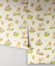 Load image into Gallery viewer, Story Time Wallpaper - Colorway: Daisy - Poodle &amp; Blonde Collection - Roll