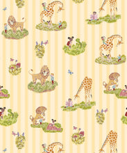 Load image into Gallery viewer, Story Time Wallpaper - Colorway: Daisy Stripe - Poodle &amp; Blonde Collection - Swatch