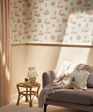 Load image into Gallery viewer, Story Time Wallpaper - Colorway: Rose - Poodle &amp; Blonde Collection - Insitu