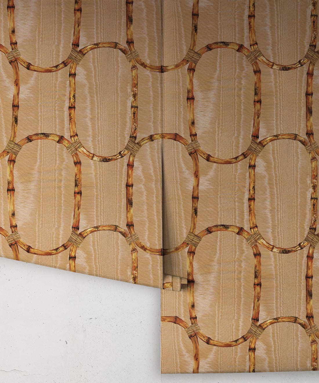 Tea Room Wallpaper - Colorway: Camel - Poodle & Blonde Collection - Roll