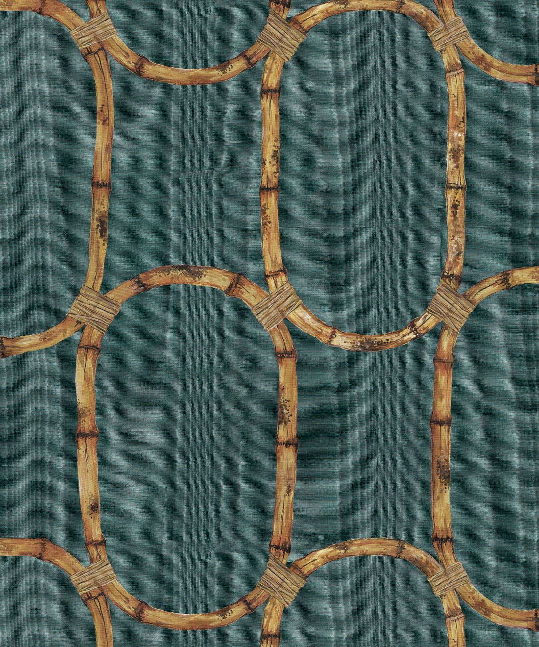 Tea Room Wallpaper - Colorway: Lagoon - Poodle & Blonde Collection - Swatch
