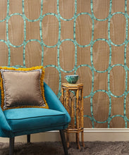 Load image into Gallery viewer, Tea Room Wallpaper - Colorway: Walnut - Poodle &amp; Blonde Collection - Insitu