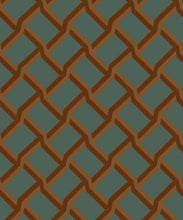 Load image into Gallery viewer, Trellis Wallpaper - Colorway: Petrol - Poodle &amp; Blonde Collection - Swatch