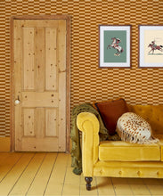 Load image into Gallery viewer, Tucson Lullaby Wallpaper - Colorway: Saddle - Poodle &amp; Blonde Collection - Insitu