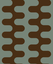 Load image into Gallery viewer, Wave Wallpaper - Colorway: Petrol - Poodle &amp; Blonde Collection - Swatch