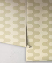 Load image into Gallery viewer, Wave Wallpaper - Colorway: Pistachio - Poodle &amp; Blonde Collection - Roll