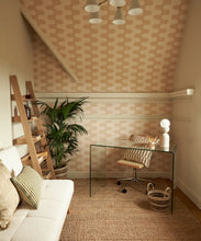 Load image into Gallery viewer, Wave Wallpaper - Colorway: Sepia - Poodle &amp; Blonde Collection - Insitu