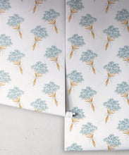 Load image into Gallery viewer, Forget Me Notes Wallpaper - Colorway: Sky - Poodle &amp; Blonde Collection - Roll